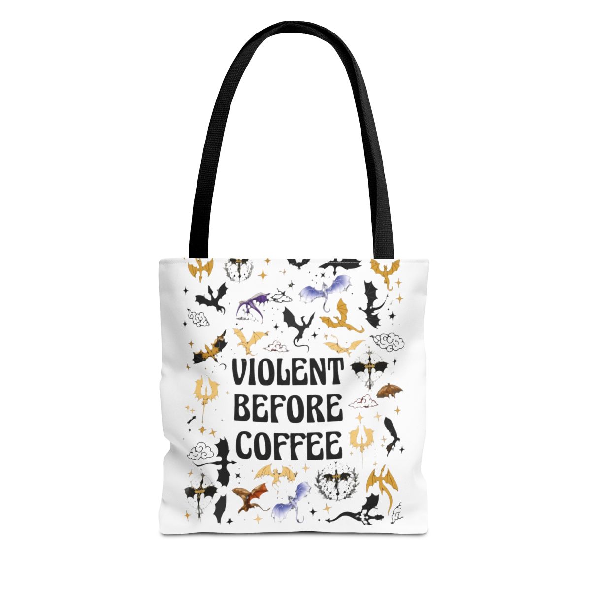 TSOTMO Romantasy Book Merch Dragon Rider Fantasy Bookish Bags for Reader Violent Little Thing Gift Coffee Lovers Gifts | Zentreya - Official Creator merchandise